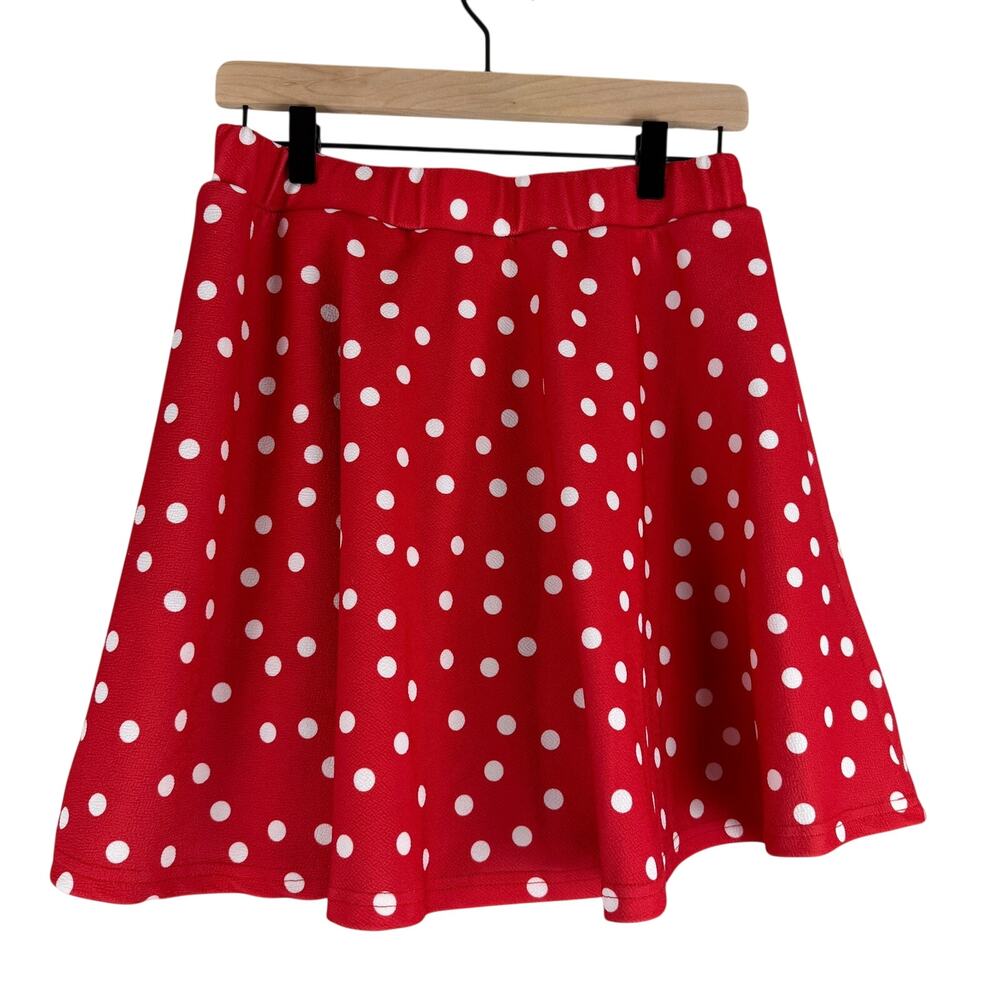 Red Polka Dot Women’s Skirt-Style Shorts